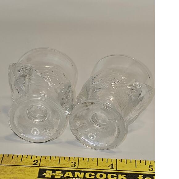 Vintage Luminarc Clear Glass Set of 2 Chicken/Hen Egg Cup no chips or cracks - Picture 5 of 5